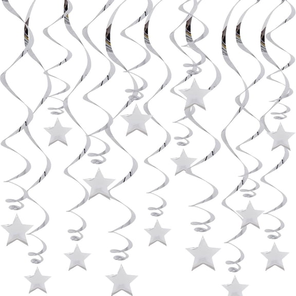 30Pcs Multipurpose Star Hanging Swirls Decorations For Parties And Celebration Perfect For Creating Festival Atmospheres