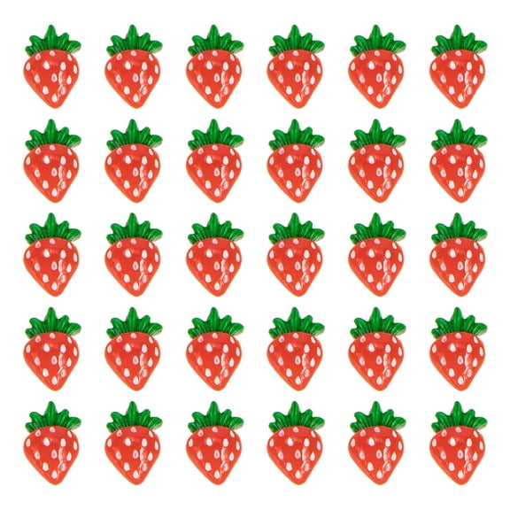 30Pcs Nail Art Charms Strawberry Fruits Nail Slices Women DIY Nail Art Supplies