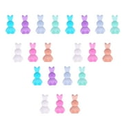 30Pcs Nail Art DIY Cartoon Accessories Cartoon Rabbit Jelly Color Nail Decor