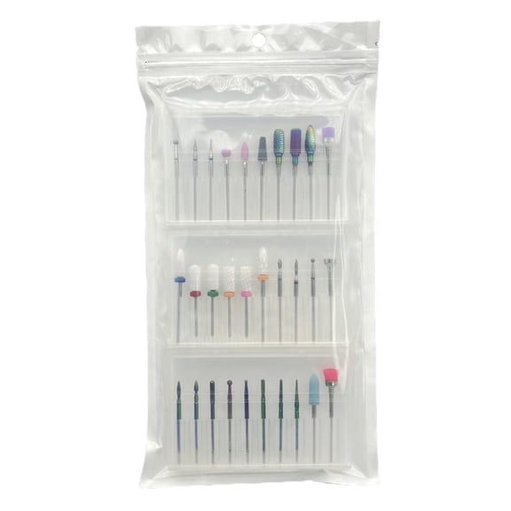 30Pcs Nail Drill Bits Sets Electric Ceramic Acrylic Gel Nail Bit