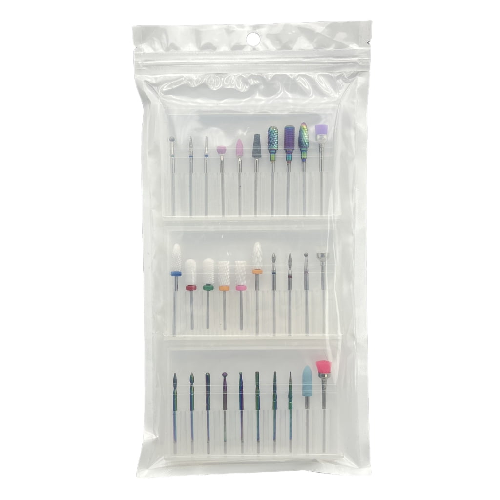 30Pcs Nail Drill Bits Sets Electric Diamond Ceramic Acrylic Gel Nail Bit