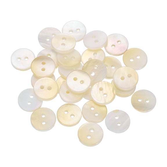 30Pcs Natural Shell Buttons, 11.5mm Mother of Pearl Button , Yellow