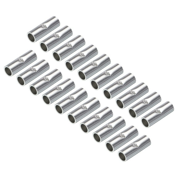 30Pcs Non Insulated Butt Connectors 6AWG Wire Connector BN-14 for Electrical Wire Crimp Ferrule