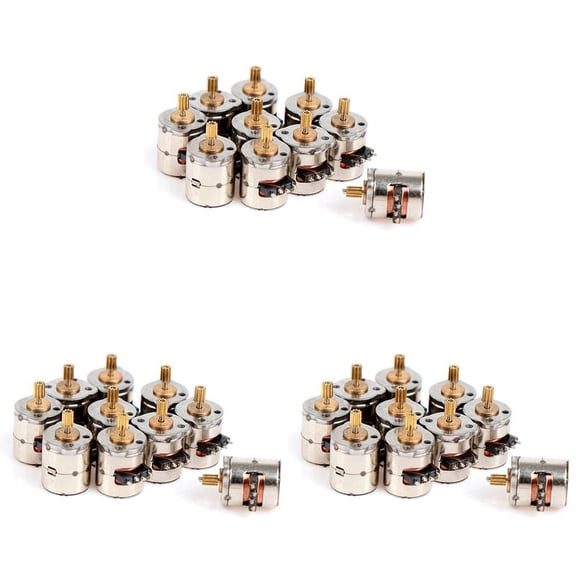 30Pcs/Pack Mini 2-Phase 4-Wire Stepper Motor Miniature Stepper with Gear Small Tiny Mini Motor Toy Engine DIY