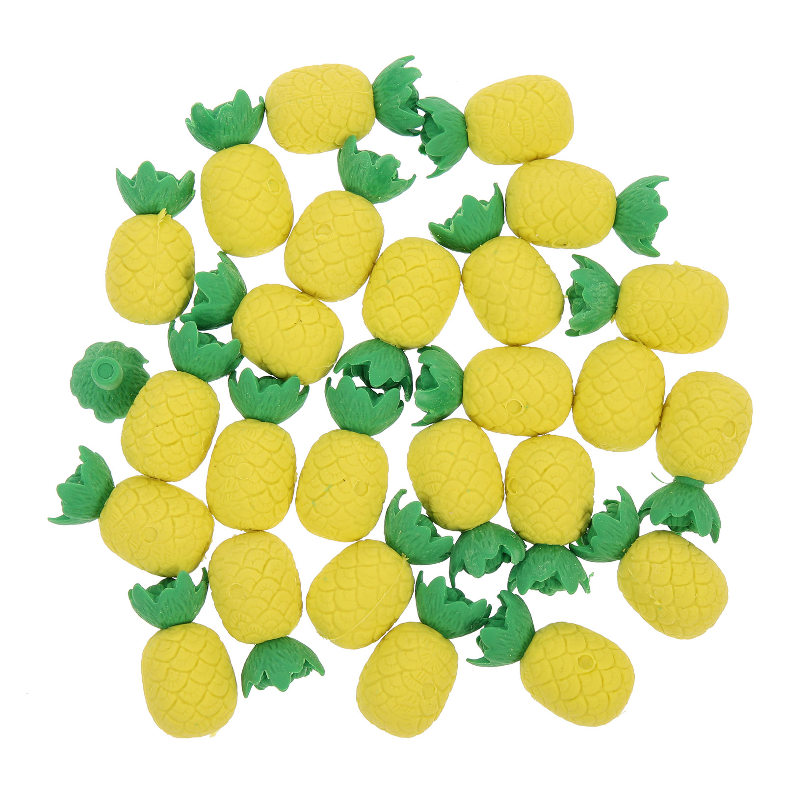 30Pcs Pineapple Modeling Erasers School Students Erasers Vivid Fruit