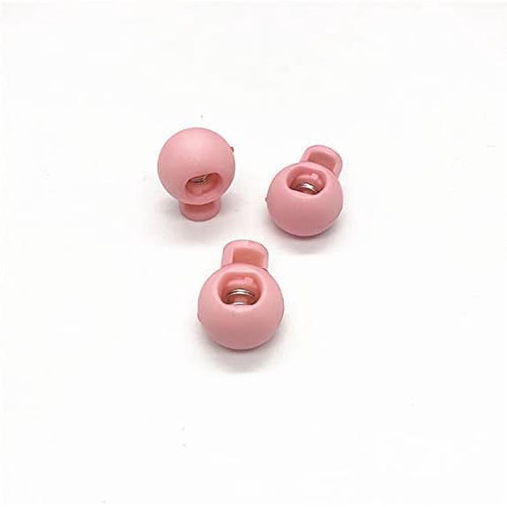 30Pcs Plastic Ball Round Spring Stop Cord Lock Ends Toggle Stopper Clip for Sportswear Clothing Shoes Rope (Color : Pink, Size : 17mm)