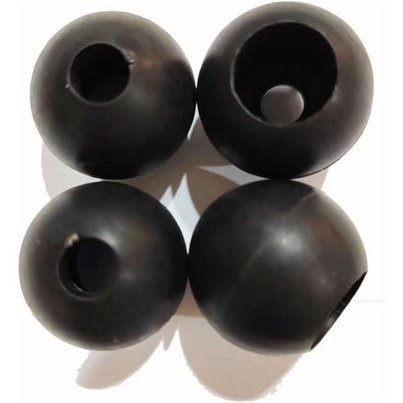 30Pcs Plastic Bungee Cord Toggle Ball End Lock Rubber Rope Ball Head End Lock Stopper Buckle Accessories for Tents, Trampolines, Bungee Cord, Black
