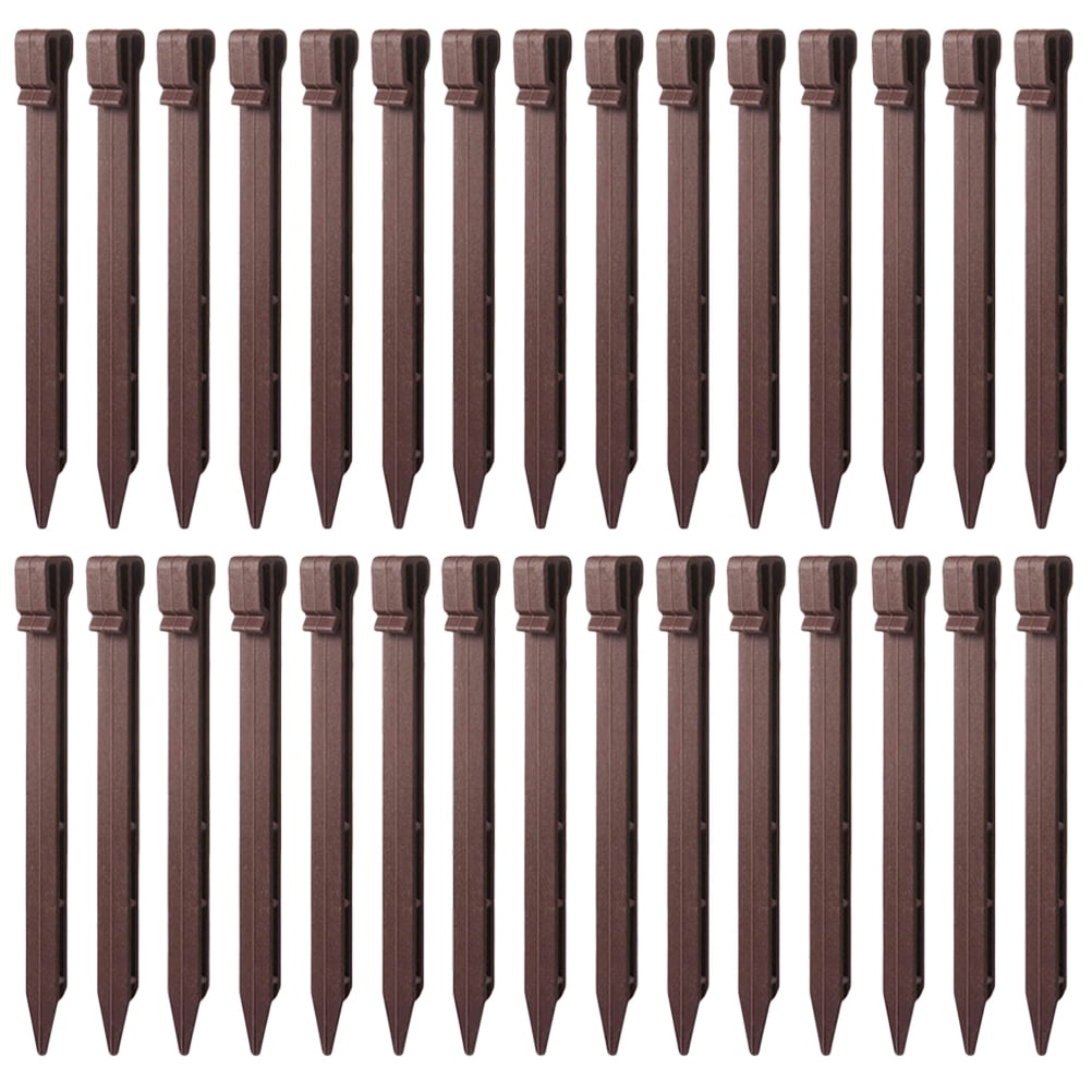 30Pcs Plastic Ground Stakes Garden Landscape Edging Stakes for Edging