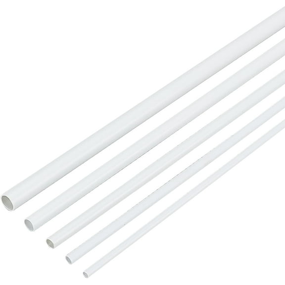 30Pcs Plastic Hollow Round Tubes 15.7" Length White Round Bar Rods 3mm 4mm 5mm 6mm 8mm Round Hollow Bar DIY