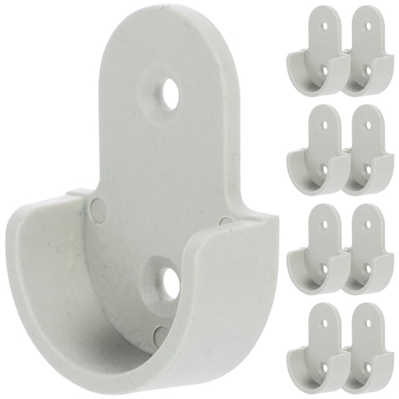 UPGRATOR Sturdy Plastic Wardrobe Pole Brackets Grey Easy Install 30Pcs