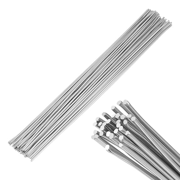30Pcs Platinum 0.08 x 10inch Aluminum Brazing Rods Welding SticksLow Temperature Welding Wire with Flux Core for welding or Surfacing Welding Small