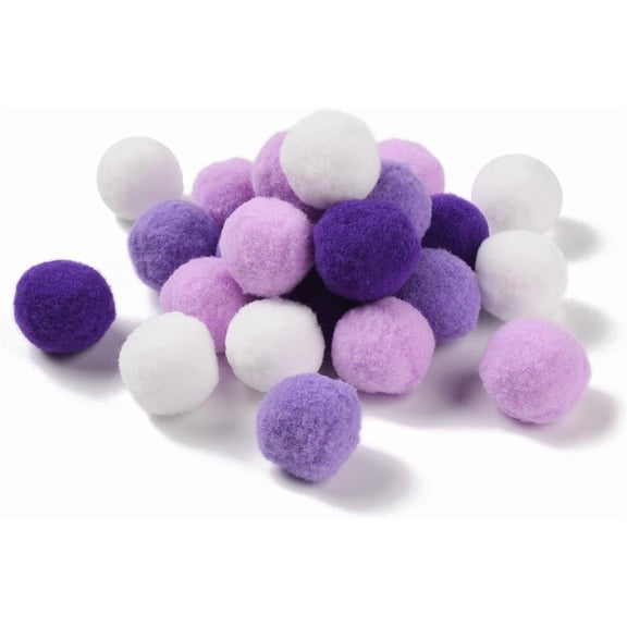 30Pcs Plum Polyester Ball Decoration Craft DIY Decorations Pom Pom Ball Plum Craft Pom Pom Balls