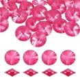 thumbnail image 1 of 30Pcs Pointed Back Rhinestones,  10mm Round Faceted Crystal Rivoli Rhinestone, Rose Pink, 1 of 6