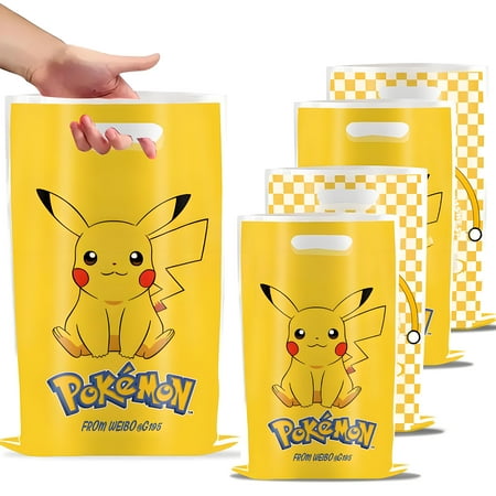 30Pcs Pokemon Cartoon Animation Party Gift Bags Birthday Party Supplies Cartoon Ball Party Gift Candy Bags