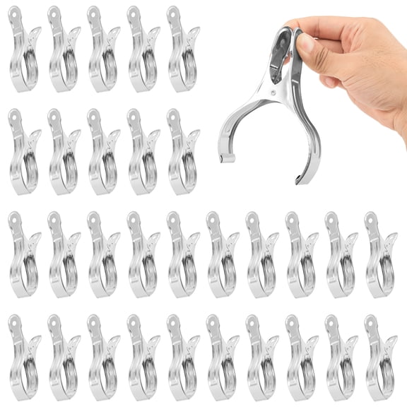 30Pcs Pool Cover Clips Stainless Steel Wind Guard Clamps for Above Ground Pools Cover Clips for Above Ground Pool Cover Clip for Pool Securing Winter Cover Clip Above Ground Cover Clips