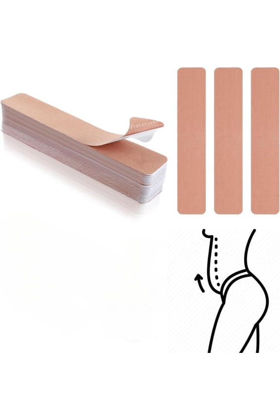 30Pcs Pre Cut Belly Tape - Waterproof Tummy Control Tape, Elastic Body Tape for Sagging Skin, Thigh Lifts and Postpartum Belly