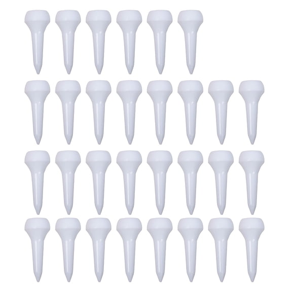 30Pcs Professional Short White Plastic Golfs Tees Mushroom Head Golfs Tees Portable Golfs Training Tool for Driving Ranges