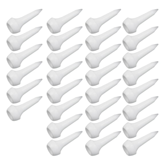 30Pcs Professional Short White Plastic Golfs Tees Mushroom Head Golfs Tees Portable Golfs Training Tool for Driving Ranges