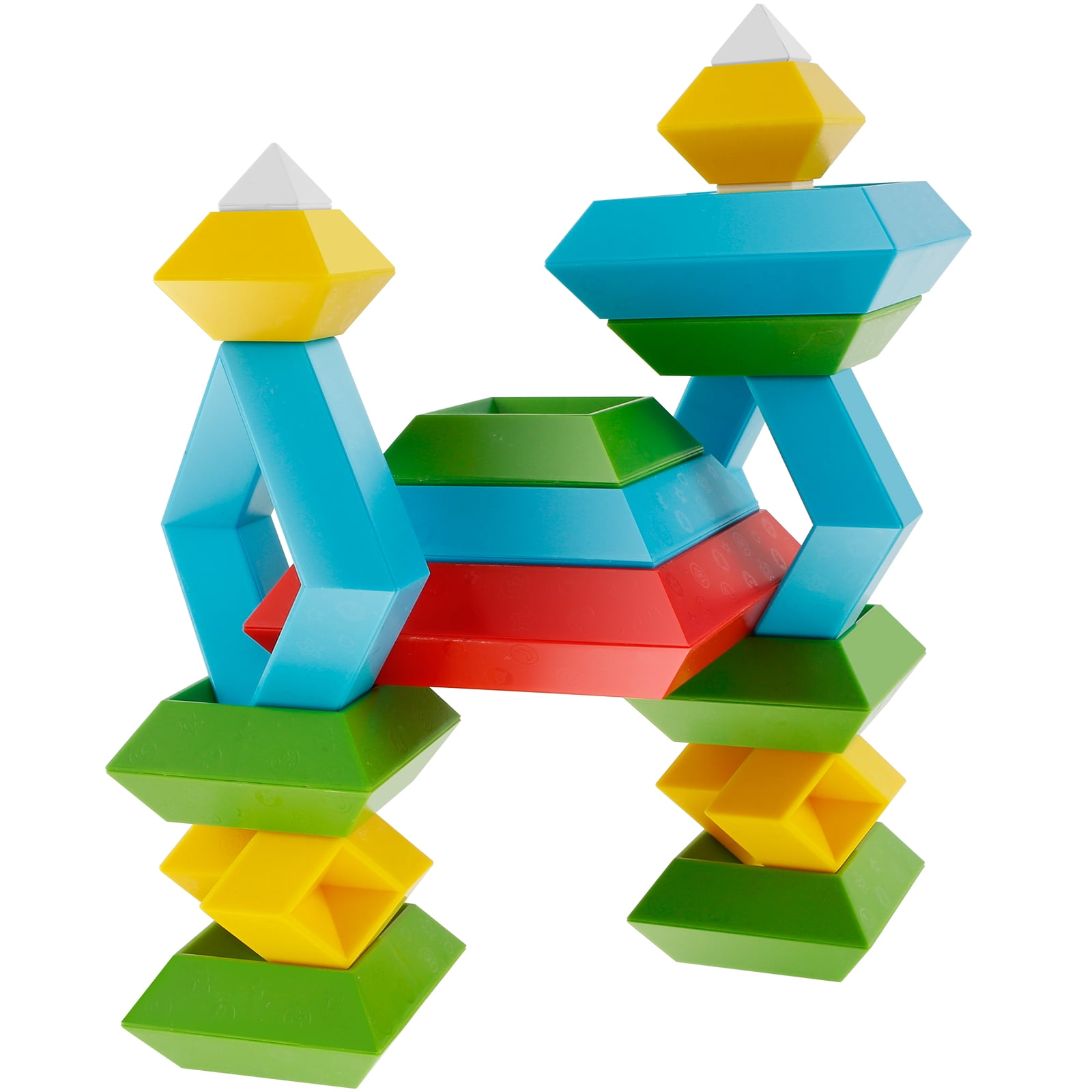 30Pcs Pyramid Building Blocks Set Montessori Stacking Toys for Toddlers