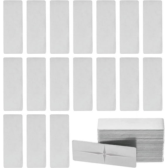 30Pcs Rectangle Stamping Blanks 1.9x0.7 Inch Stainless Steel Metal Business Card 304 Engraving Blank Tags Laser Engraving Stainless Cards for Laser Engraving Metal Stamping 1mm Thick