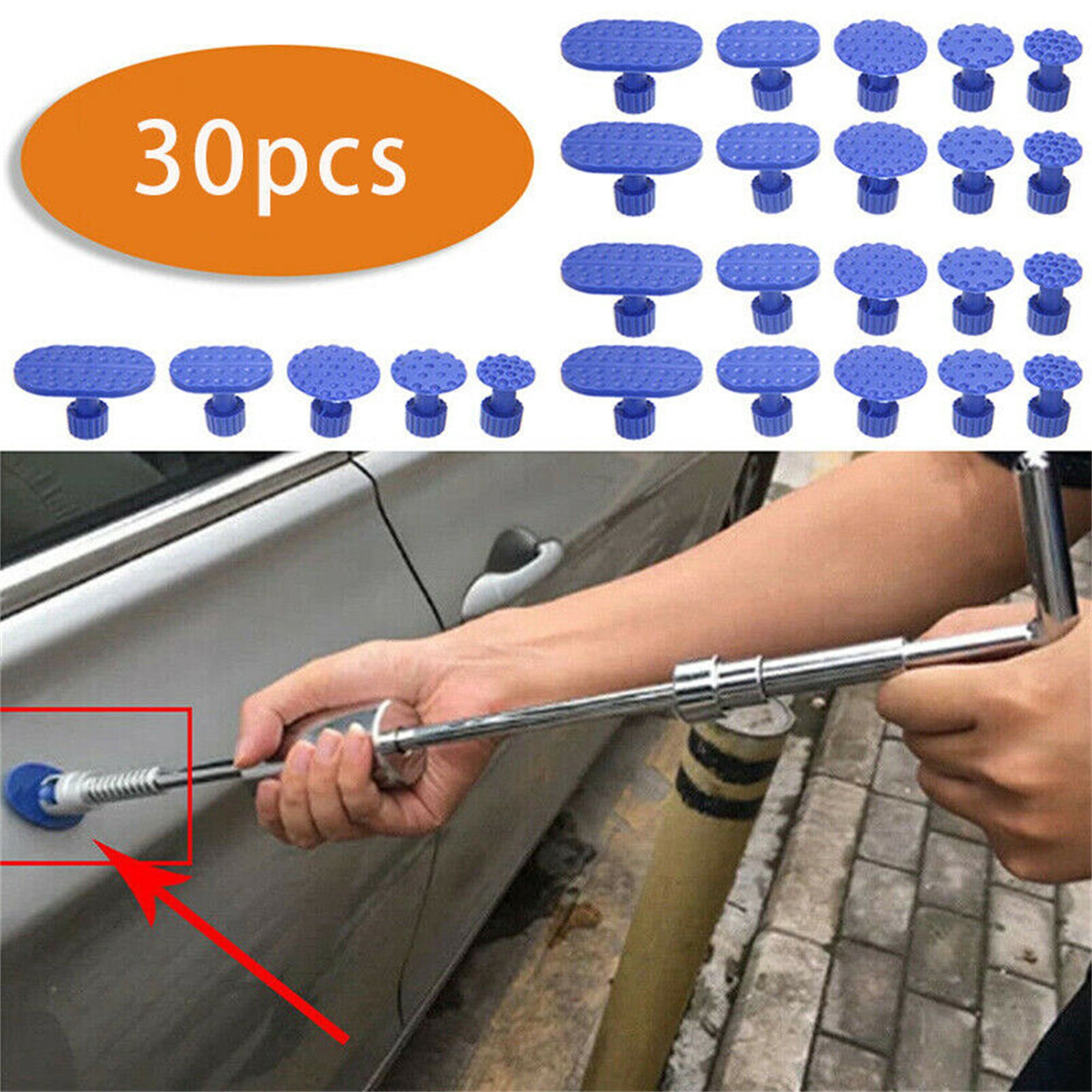 30Pcs Removal Tool Car Body Paintless Dent Repair Glue Puller Lifter ...