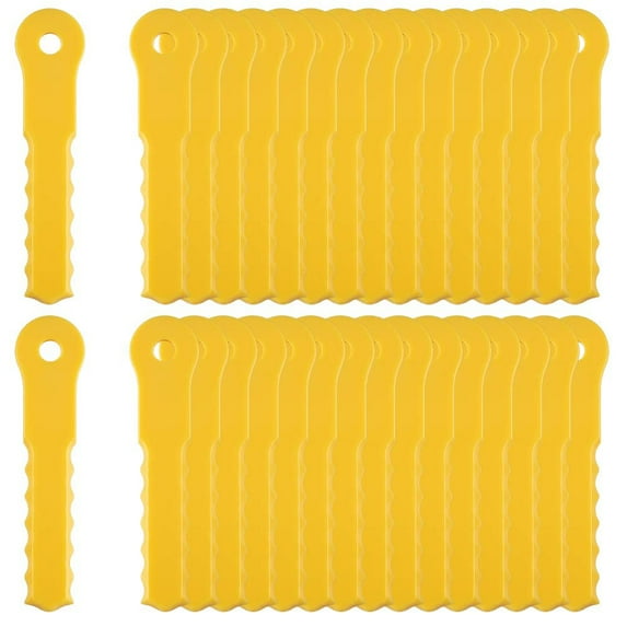 30Pcs Replacement Blades Compatible with Weed Warrior Push-N-Load 3 Blade Trimmer Head and Pivotrim Hybrid 2-N-1 Head