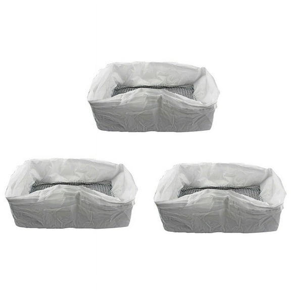 30Pcs Reusable Cat Feces Filter Hands Free Pet Cat Excrement Liners Elastic Sand Bag Filter Hygienic Litter Box Liners L,30 x cat sand filter,Black&White