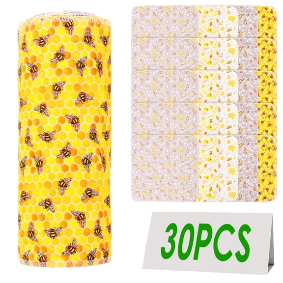 30Pcs Reusable Paper Towels Roll Paperless Towels Washable Cotton Napkins Hand Napkins Paper Alternative Dishcloths for Bathroom Kitchen 10X10 Inch