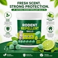 thumbnail image 1 of 30Pcs Rodent Repellents, Peppermint Oil Mouse Repellents Balls for Rats Mice Deterrent, Natural Mouse Traps for Indoor Outdoor Use, Keep Rodents Away from Garden and Home, Family & Pet Safe, 1 of 9