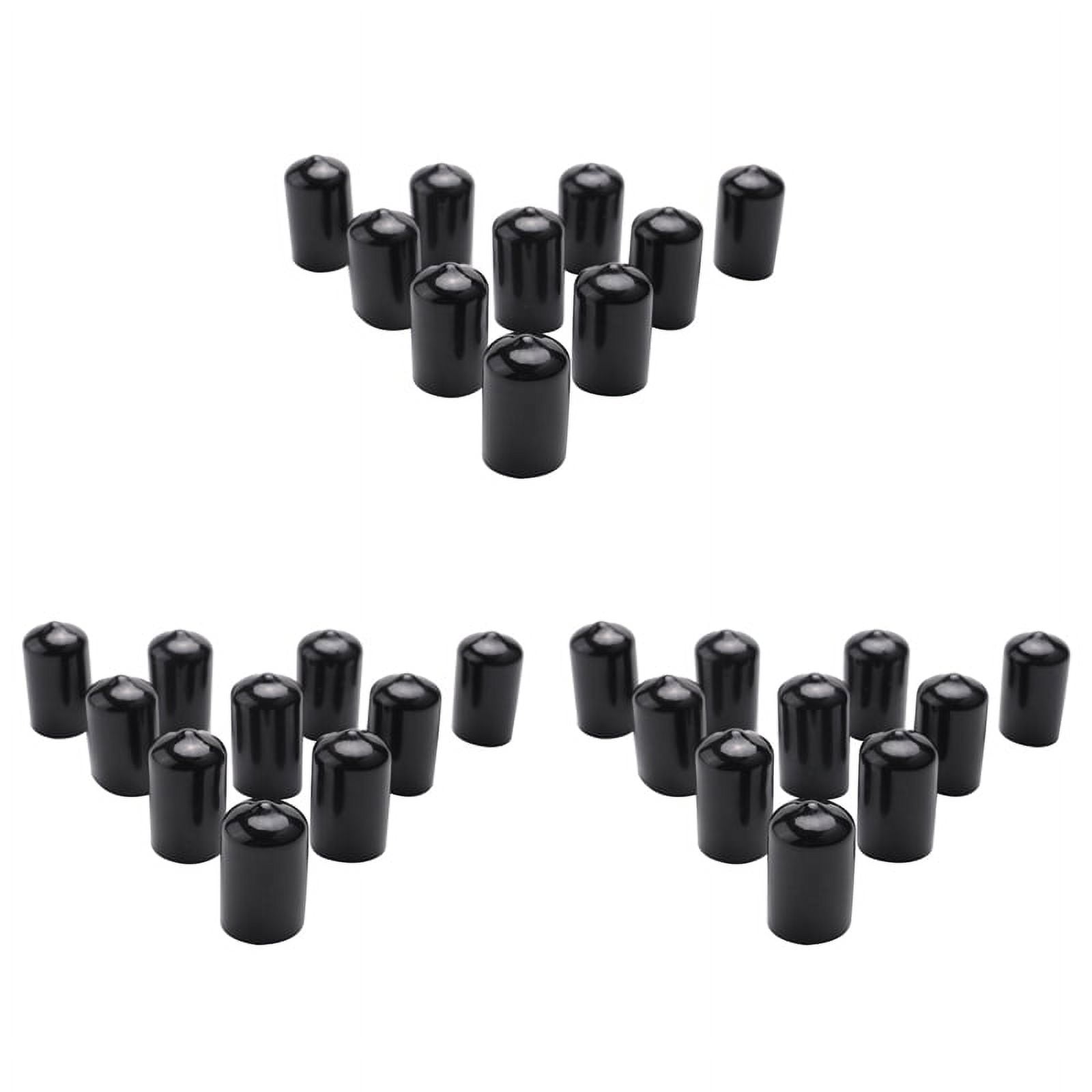 Jamiikury 60PCS Rubber End Caps 12mm ID Round Tube Bolt Cap Cover Vinyl