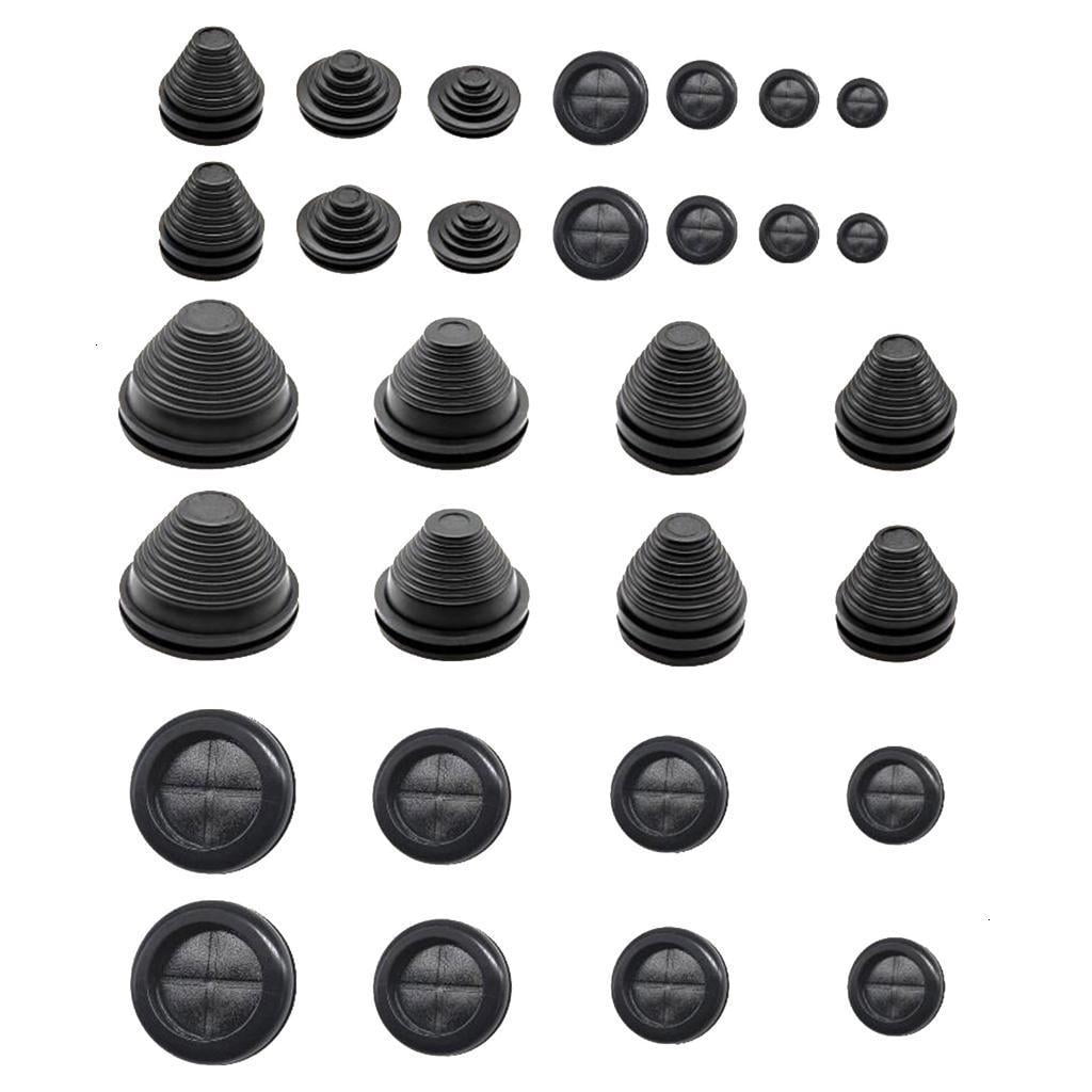 30Pcs Rubber Grommets Kits Closed Rubber Grommets Rubber Wire Hole Plugs Easy To Use Firewalls Closed Hole Pl