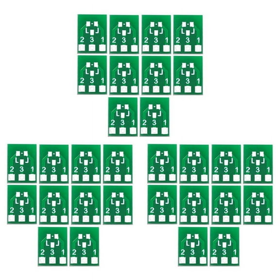 30Pcs SOT23 SOT23-3 Turn SIP3 Double-Side SMD Turn DIP SIP3 Adapter Converter Plate SOT SIP IC Socket PCB Board DIY Kit