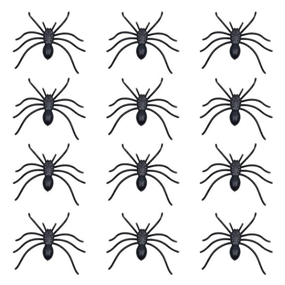 30Pcs Scary Halloween Spider Decorations Durable and Horrible Plastic Spiders