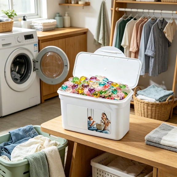 30Pcs Scented Concentrated Laundry Detergent Pods, Multi-Functional Stain & Oil Removing Gel, Softens Fabrics with Long-Lasting Fragrance for All Washable Fabrics, Easy To Store and Home Use