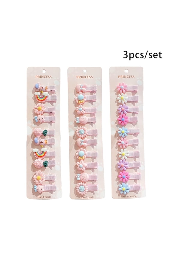 30Pcs Set Baby Hair Clips Cartoon Bows Flower Girls Hairpins Sweet Children Clips Barrettes Baby Hair Accessories