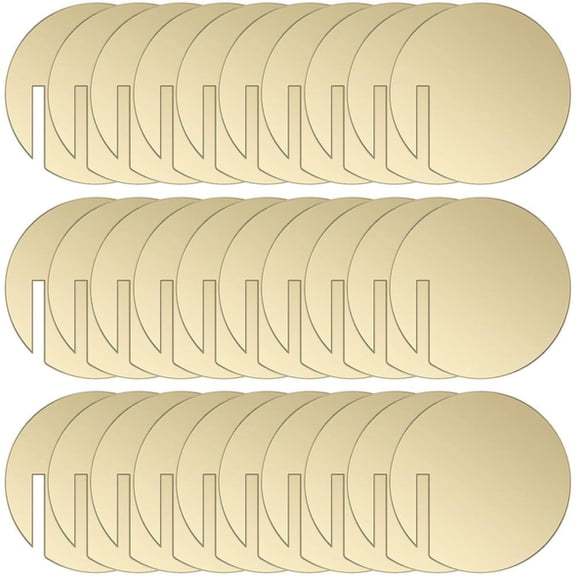 30Pcs/Set Blank Acrylic Heart Shape Circle Drink Tags Party Drink Tag Blank Acrylic Drinking Tags DIY Acrylic Drink Label