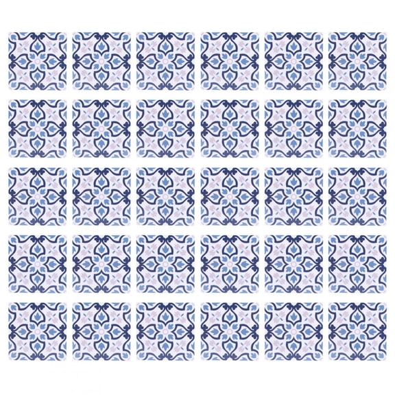 30Pcs Set Ceramic Tile Sticker Waterproof NonSlip Sticker for Kitchen Bathroom Wall Floor 10x10cm