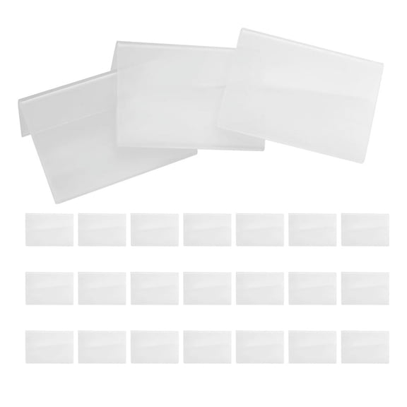 30Pcs Sign Display Holder Name Card Tag Mini Sign Label Counter Top Stand Case 6cm x 4Cm