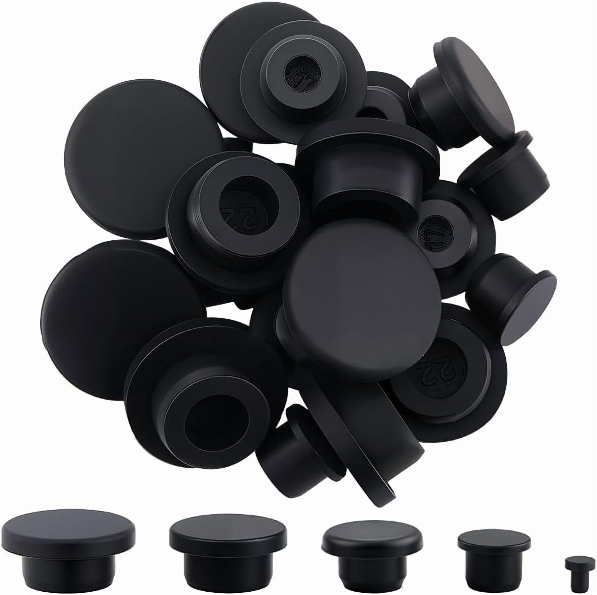 30Pcs Silicone Hole Plug Rubber End Covers Round Button End Covers 5 ...