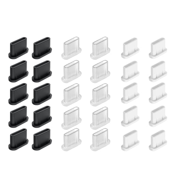 30Pcs Silicone USB C Port Plugs Protector Cap for Phone 15 16 17 Mobile Phones Tablets Devices