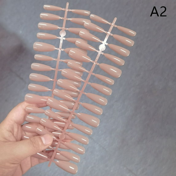 30Pcs Simple Pink Skin Color False Nails Long Nails Set Fake Nail Press On Nails Full Cover Nail Manicure Tools