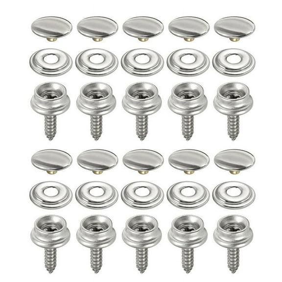 30Pcs Snap Fastener Stainless Canvas Screw Kit For Tent Marine Upholstery Boacover Tent Snap Button Fastener Car Canopy Parts