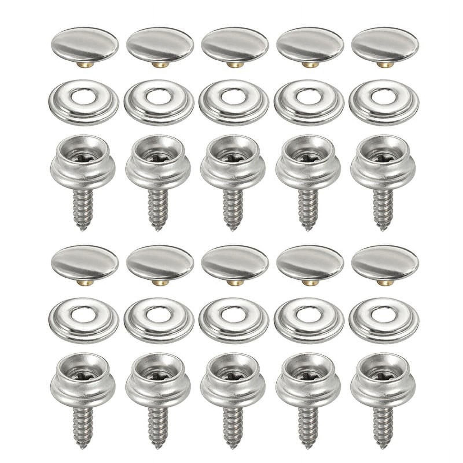 30Pcs Snap Fastener Stainless Canvas Screw Kit for Tent Boat Marine