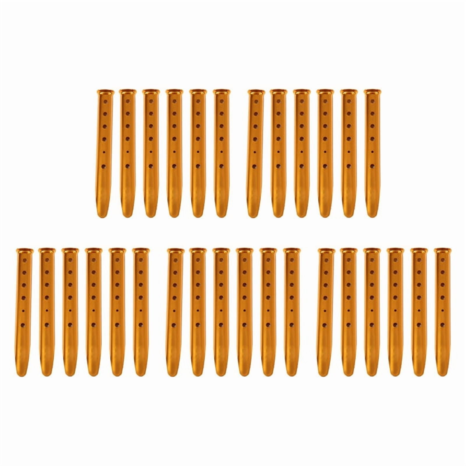 30Pcs Snow and Sand Tent Stakes Pegs Aluminum Alloy U-Shaped Pegs Tent Nails  for Camping Hiking Backpacking