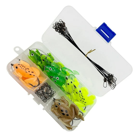 60 Leurres Grenouilles Souples Seasky - Pêche - Couleur Verte - Neuf