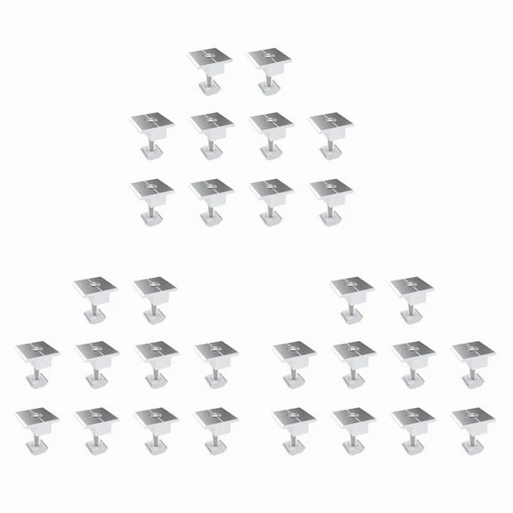 30Pcs Solar Clamp Adjustable Solar Panel Bracket Clamp Wide Photovoltaic Support for Solar Panel System 30mm,30 x Photovoltaic Clamp,Silver