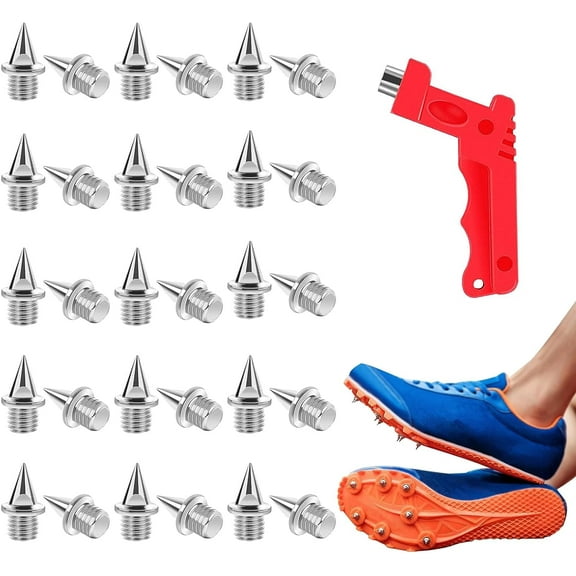30Pcs Spikes for Running Shoes with 1Pcs Spike Wrench Non Slip Running Spikes for Sports Enthusiasts Students Get Better Traction Balance for Track Sprints Long Jump Running Outdoor Sports Activities