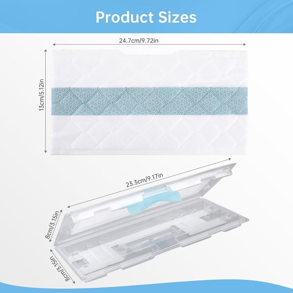 30Pcs Split Type Mop Pad Compatible for VACMOP Pro VM252 VM251 VM250 VM200 VC205 QM250 VM190 VM200P12 VMP30 Disposable Hard Floor Vacuum and Mop Pad Refills