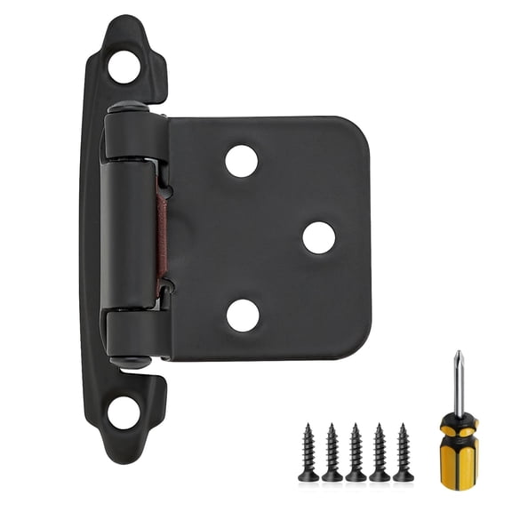30Pcs Spring Cabinet Hinges w/ Screwdrivers – ½″ Overlay Semi‑Concealed Self‑Closing Kitchen Door Hardware