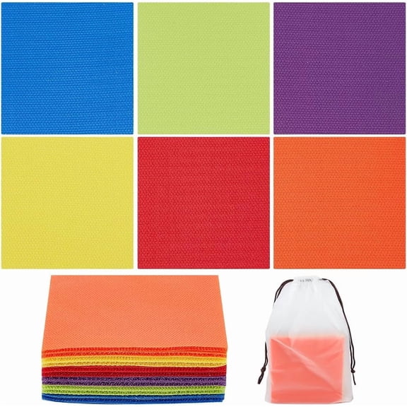 30Pcs Square Carpet Markers Set Colorful Square Carpet Markers Multipurpose Carpet Stickers with 6 Color Early Supplies